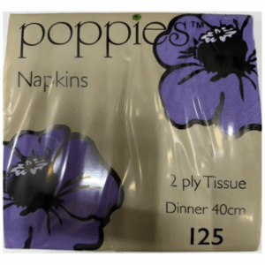2 Ply Napkins Purple 1 Box