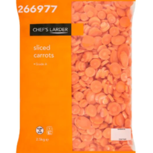 Chefs Lader Sliced Carrots - 2.5kgs