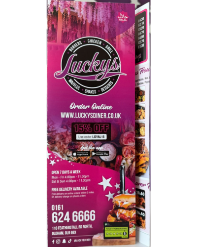 Menus take away